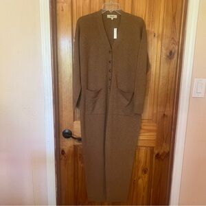 Madewell Cashmere Button-Front Jumpsuit